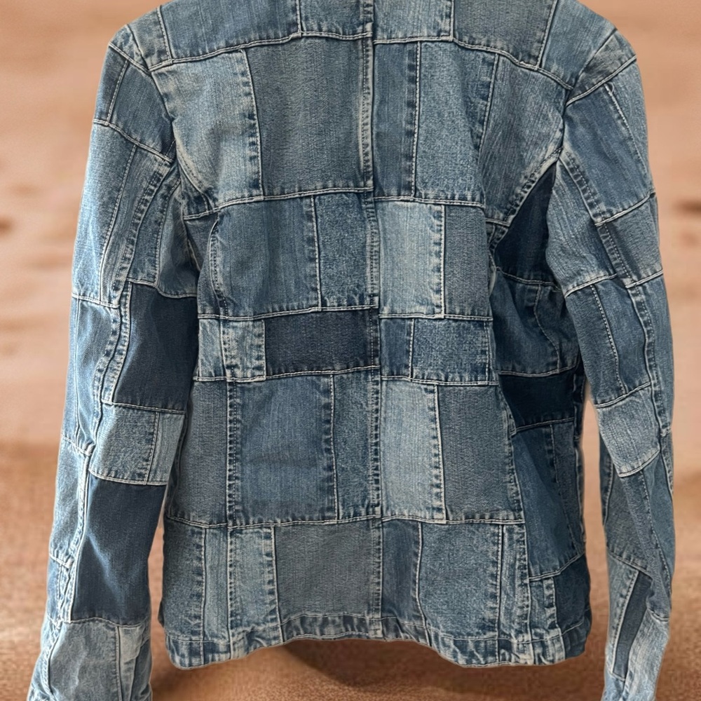 Caslon Blue Patchwork Jean Jacket - image 2